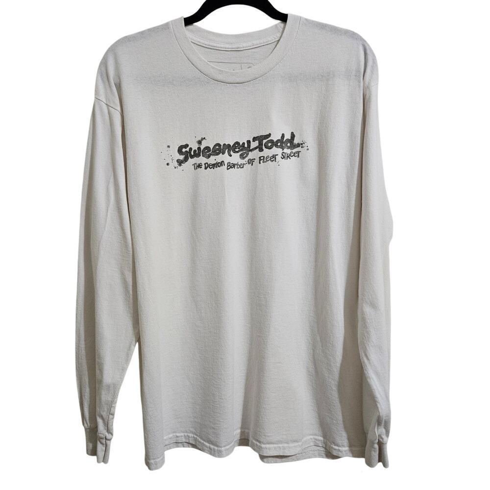 Sweeney Todd Long Sleeve Graphic Tee White Size L  Broadway Musical